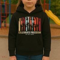 Juneteenth Celebrating Black Freedom, Black History Kids Hoodie thumb 3