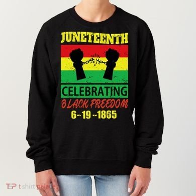Juneteenth Celebrating Black Freedom 1865 Flag Women's Sweatshirt