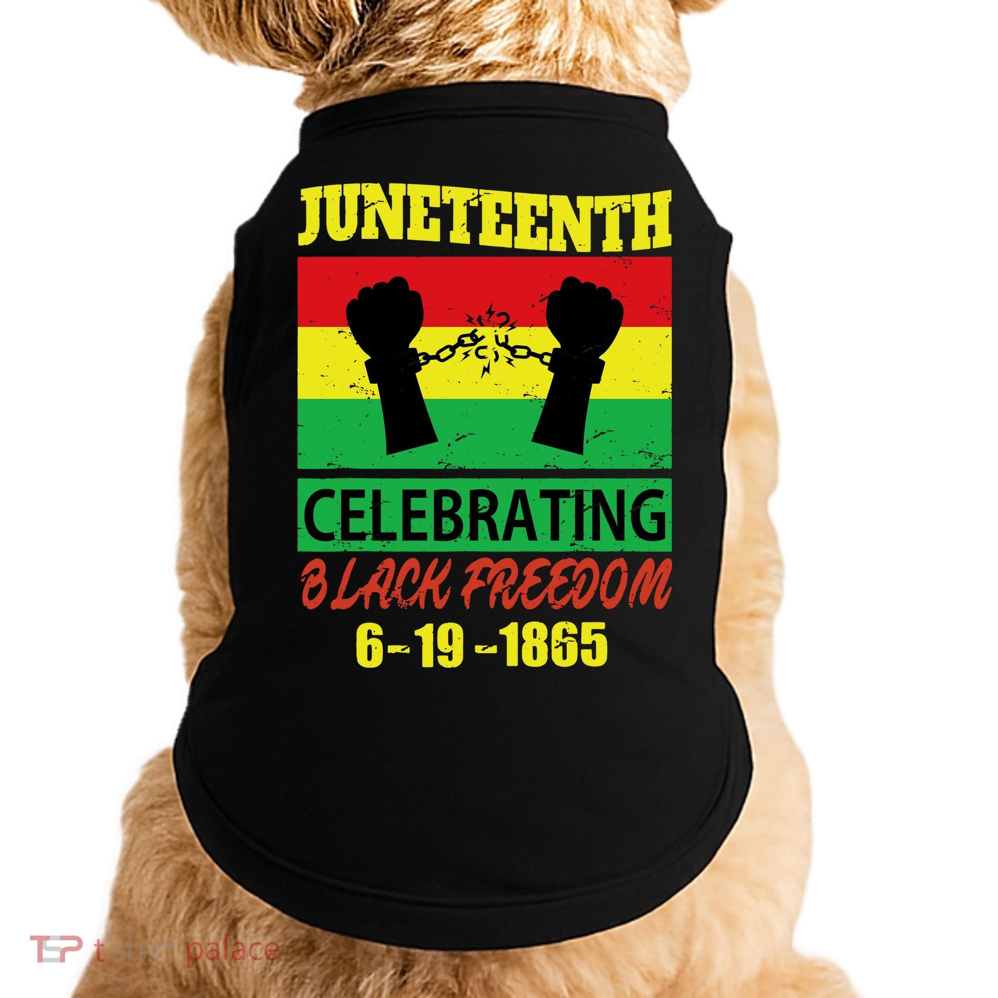 Juneteenth Celebrating Black Freedom 1865 Flag Doggie Tank