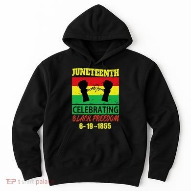 Juneteenth Celebrating Black Freedom 1865 Flag Hoodie