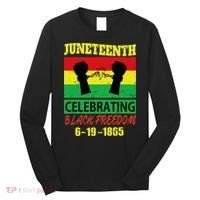 Juneteenth Celebrating Black Freedom 1865 Flag Long Sleeve Shirt thumb 0