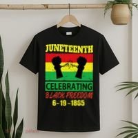 Juneteenth Celebrating Black Freedom 1865 Flag T-Shirt thumb 2