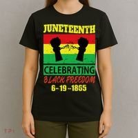 Juneteenth Celebrating Black Freedom 1865 Flag T-Shirt thumb 4