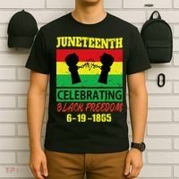 Juneteenth Celebrating Black Freedom 1865 Flag T-Shirt thumb 6