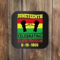 Juneteenth Celebrating Black Freedom 1865 Flag Coaster thumb 0