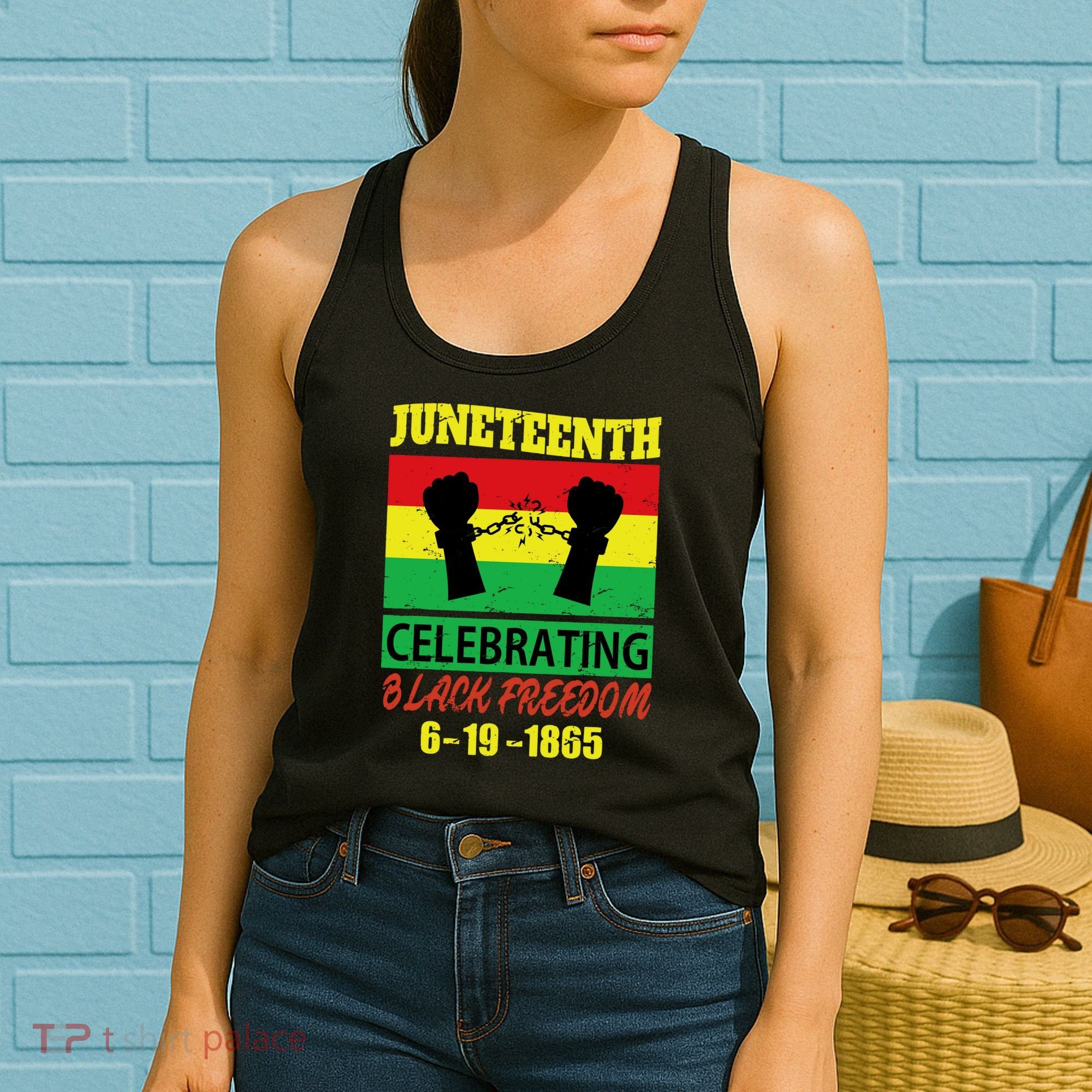 Juneteenth Celebrating Black Freedom 1865 Flag Women's Tank Top