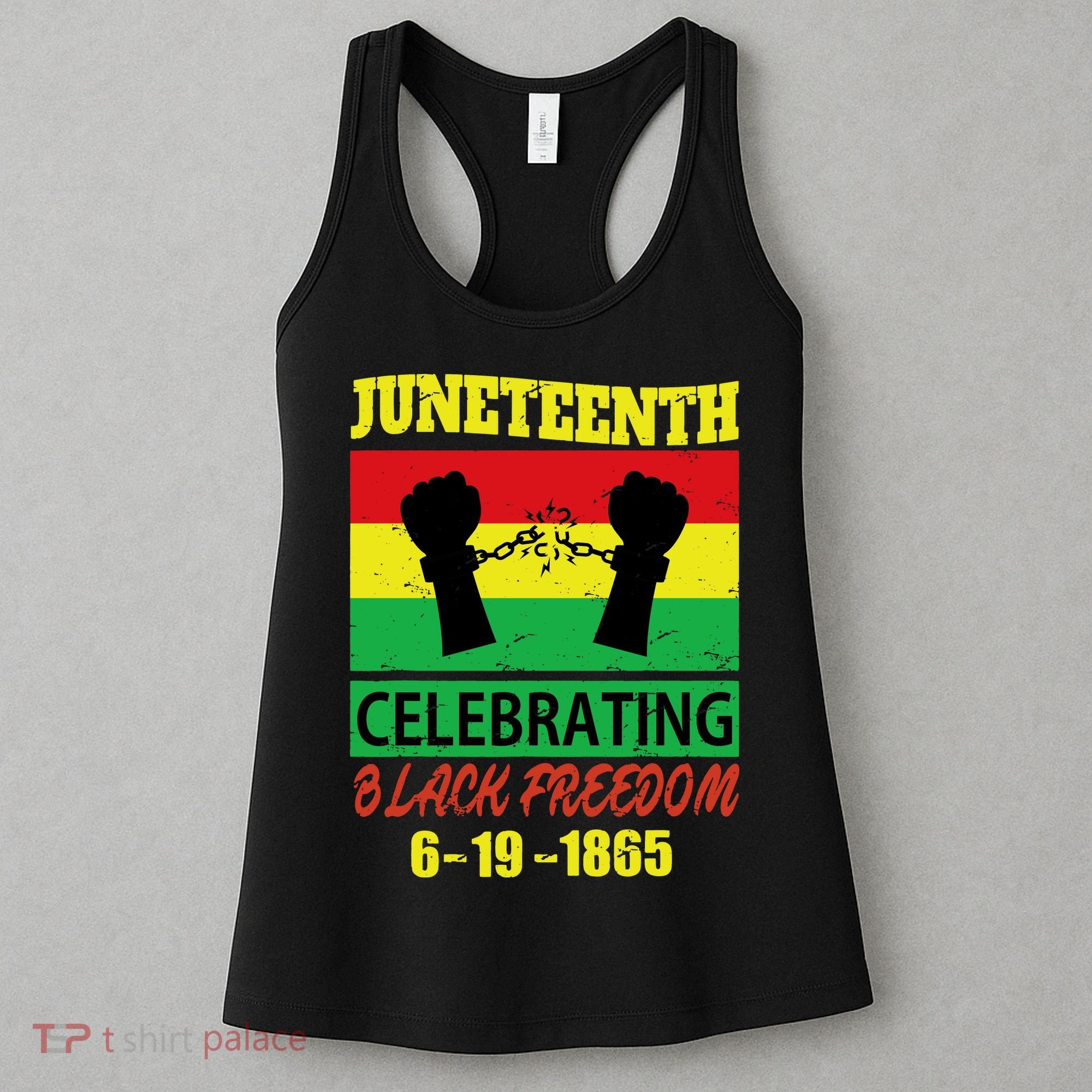 Juneteenth Celebrating Black Freedom 1865 Flag Women's Tank Top