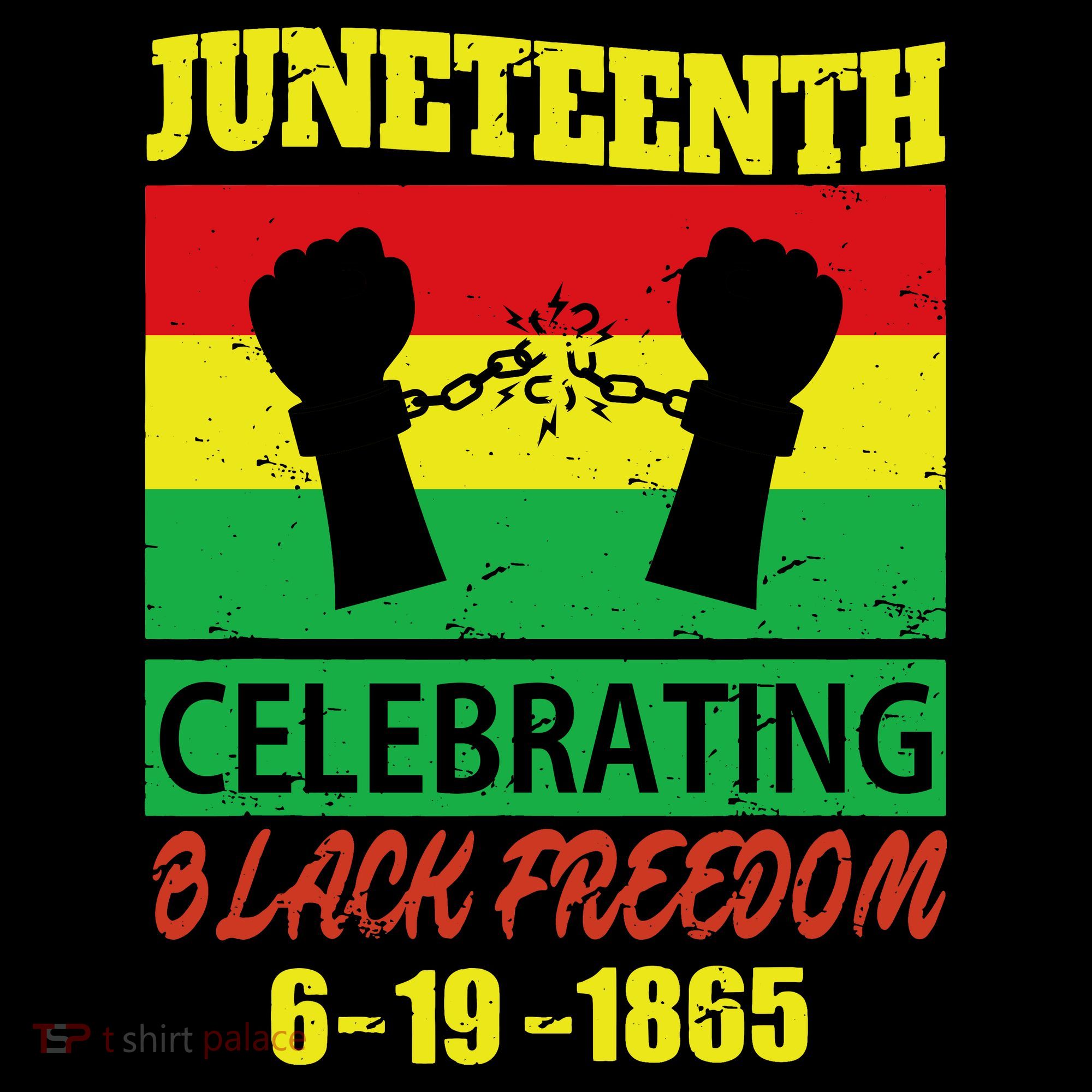 Juneteenth Celebrating Black Freedom 1865 Flag Tie-Dye T-Shirt