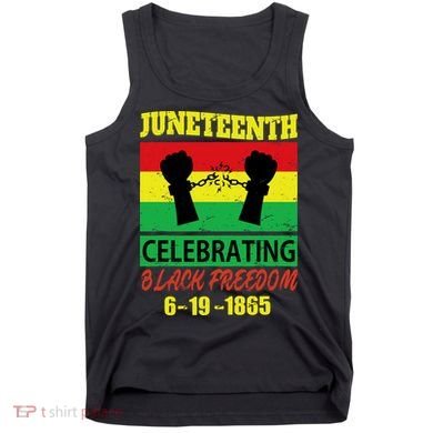 Juneteenth Celebrating Black Freedom 1865 Flag Tank Top