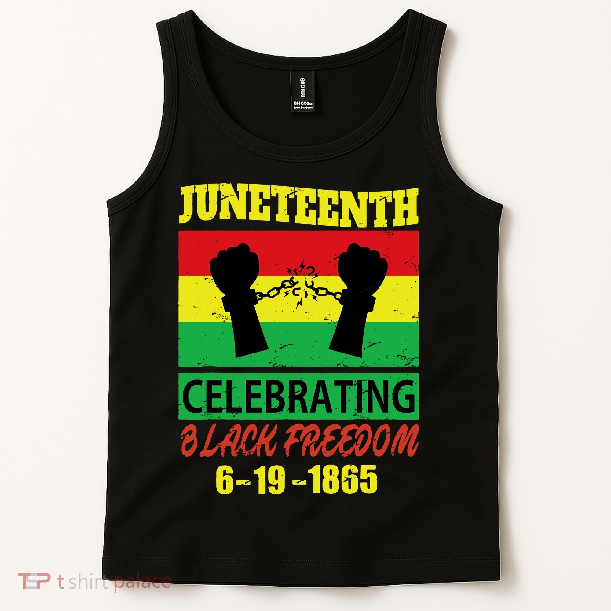 Juneteenth Celebrating Black Freedom 1865 Flag Tank Top