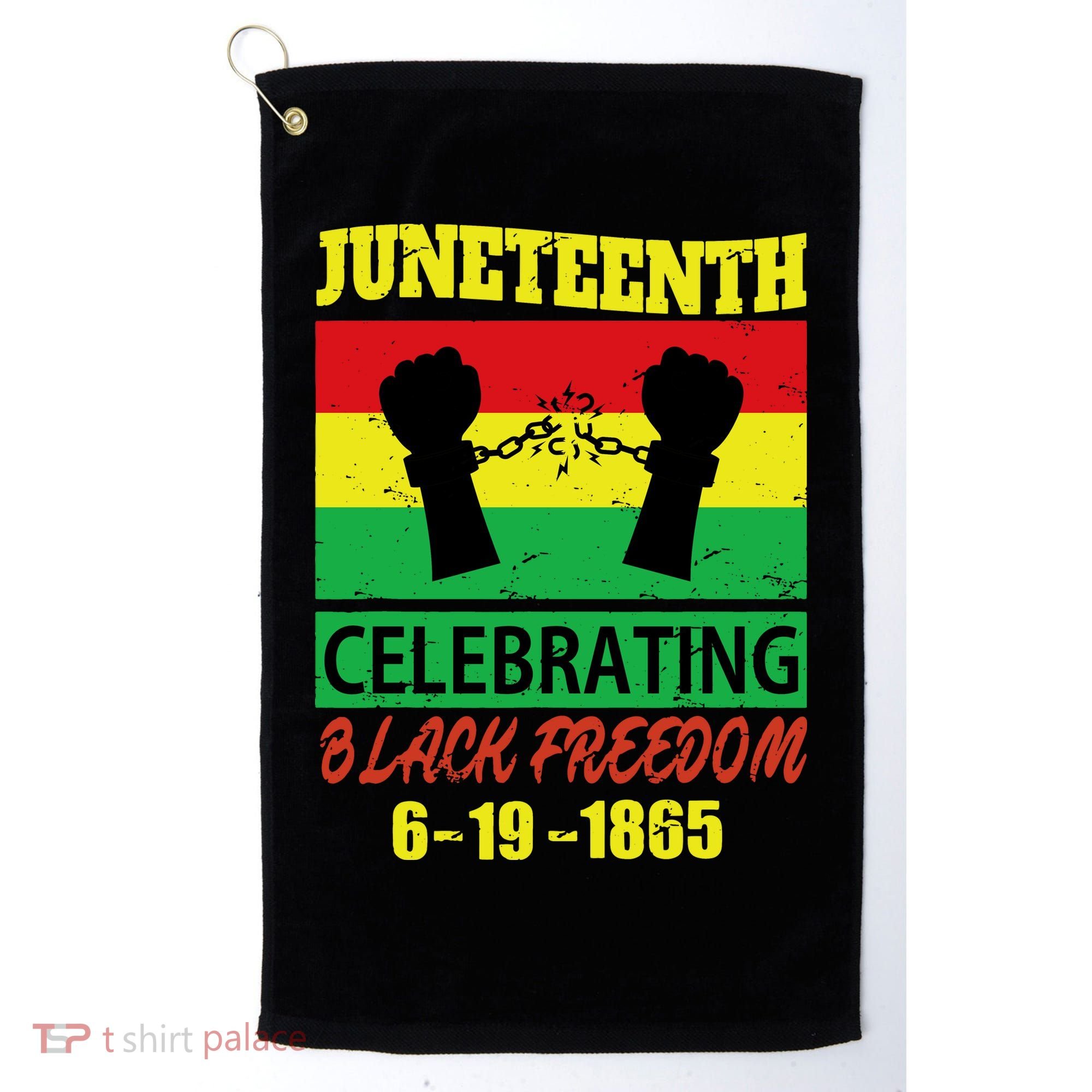 Juneteenth Celebrating Black Freedom 1865 Flag Golf Towel