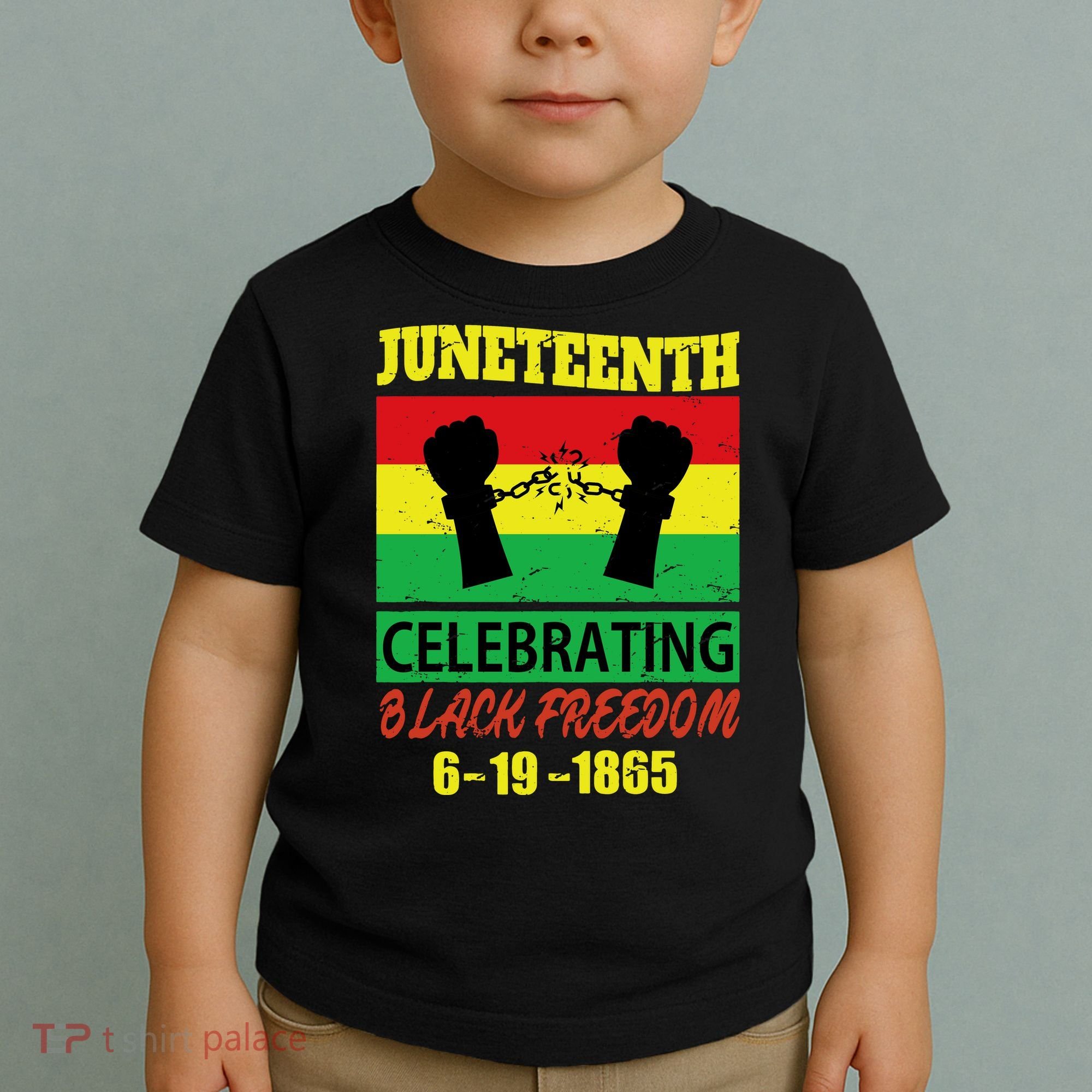 Juneteenth Celebrating Black Freedom 1865 Flag Toddler T-Shirt