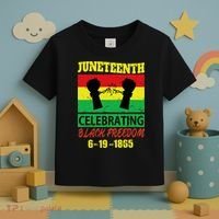 Juneteenth Celebrating Black Freedom 1865 Flag Toddler T-Shirt thumb 3