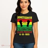 Juneteenth Celebrating Black Freedom 1865 Flag Women's T-Shirt thumb 4
