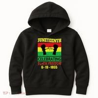 Juneteenth Celebrating Black Freedom 1865 Flag Kids Hoodie thumb 0