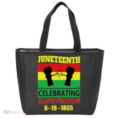 Juneteenth Celebrating Black Freedom 1865 Flag Tote Bag