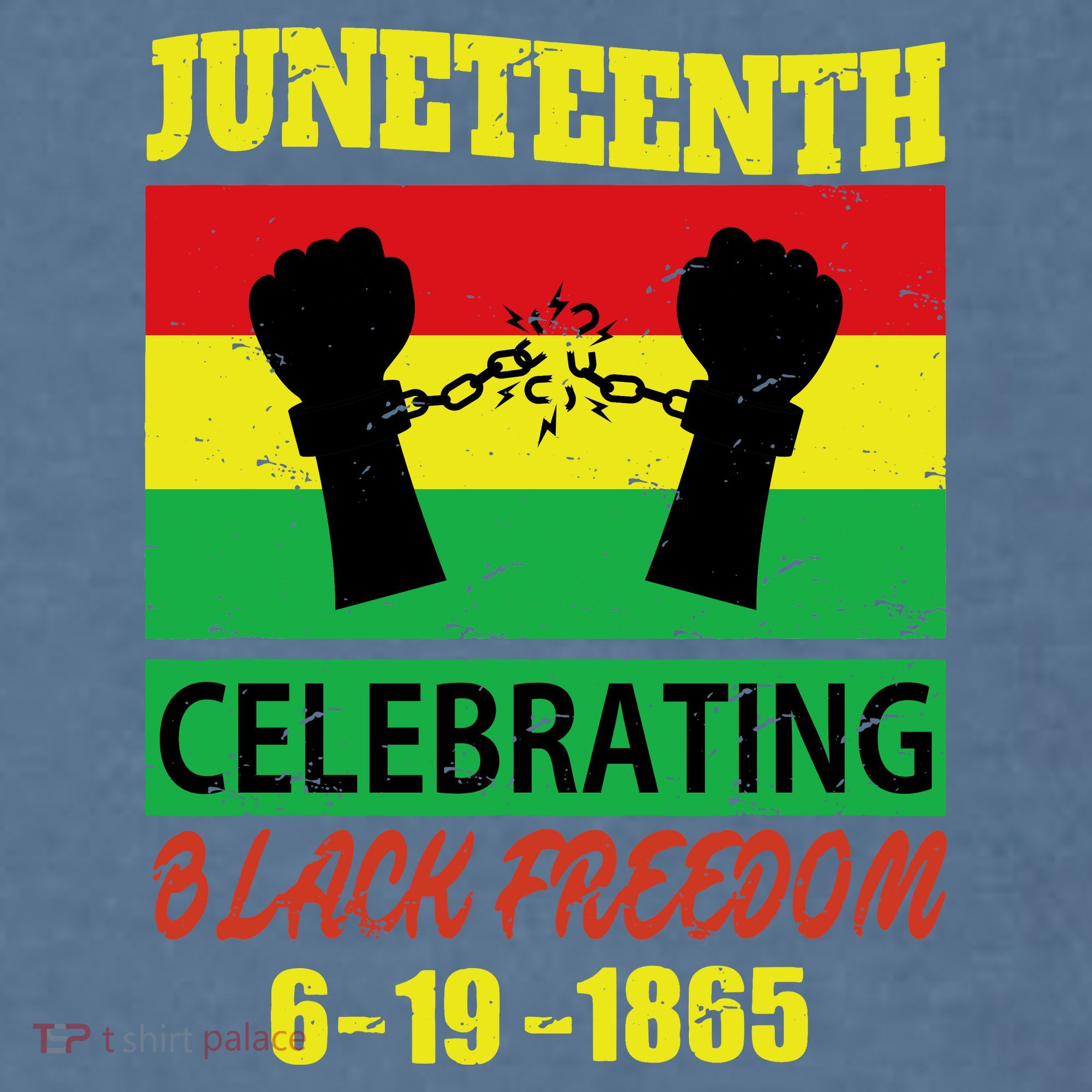 Juneteenth Celebrating Black Freedom 1865 Flag Garment-Dyed Sweatshirt