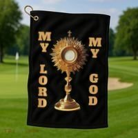 Jesus Christ Blessed Sacrament My Lord Golf Towel thumb 1