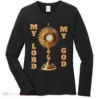 Jesus Christ Blessed Sacrament My Lord Women's Long Sleeve Shirt thumb 0