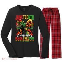 Juneteenth Celebrating Black Freedom 1865 African American Women's Long Sleeve Flannel Pajama Set  thumb 0