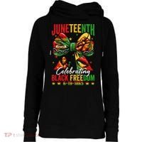 Juneteenth Celebrating Black Freedom 1865 African American Womens Funnel Neck Pullover Hood thumb 0
