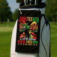 Juneteenth Celebrating Black Freedom 1865 African American Golf Towel thumb 2