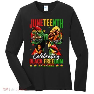 Juneteenth Celebrating Black Freedom 1865 African American Women's Long Sleeve Shirt