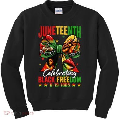 Juneteenth Celebrating Black Freedom 1865 African American Kids Sweatshirt