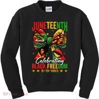 Juneteenth Celebrating Black Freedom 1865 African American Kids Sweatshirt thumb 0