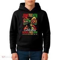 Juneteenth Celebrating Black Freedom 1865 African American Kids Hoodie thumb 4