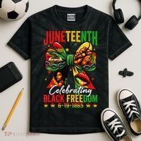 Juneteenth Celebrating Black Freedom 1865 African American Kids Tie-Dye T-Shirt thumb 2