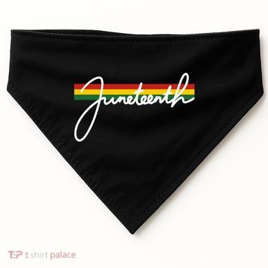 Juneteenth Cool Black History USA-Made Doggie Bandana