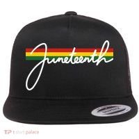Juneteenth Cool Black History Flat Bill Trucker Hat thumb 0