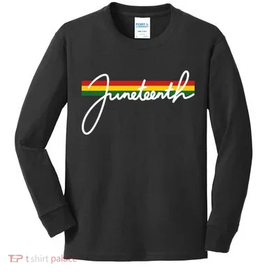 Juneteenth Cool Black History Kids Long Sleeve Shirt