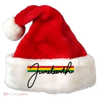Juneteenth Cool Black History Santa Hat