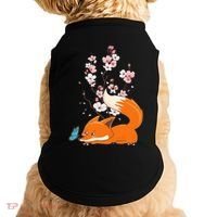 Japanese Cherry Blossom Flower Sakura Kawaii Fox Doggie Tank thumb 0