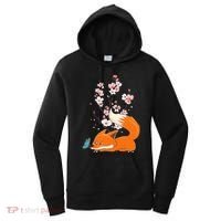 Japanese Cherry Blossom Flower Sakura Kawaii Fox Women's Hoodie thumb 0