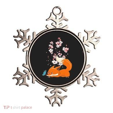 Japanese Cherry Blossom Flower Sakura Kawaii Fox Ornament