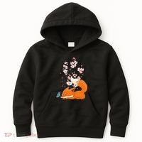 Japanese Cherry Blossom Flower Sakura Kawaii Fox Kids Hoodie thumb 0