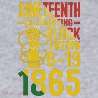 Juneteenth Celebrating Black Freedom 6-19-1865 Women's Racerback Cropped Tank thumb 2
