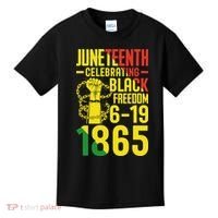 Juneteenth Celebrating Black Freedom 6-19-1865 Kids T-Shirt thumb 0