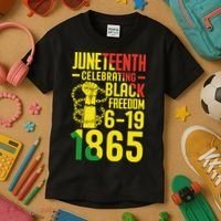 Juneteenth Celebrating Black Freedom 6-19-1865 Kids T-Shirt thumb 3