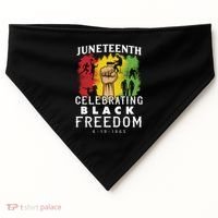 Juneteenth Celebrating Black Freedom 1865 USA-Made Doggie Bandana thumb 0