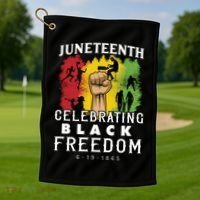 Juneteenth Celebrating Black Freedom 1865 Golf Towel thumb 1