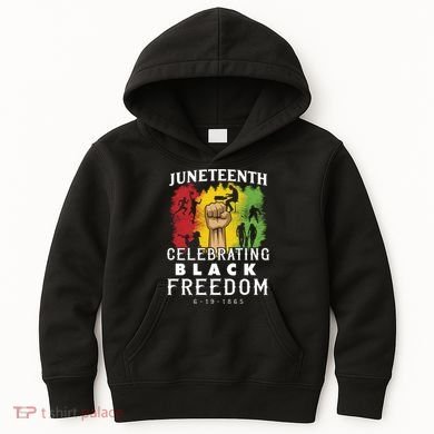 Juneteenth Celebrating Black Freedom 1865 Kids Hoodie