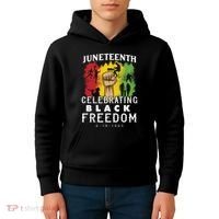 Juneteenth Celebrating Black Freedom 1865 Kids Hoodie thumb 4
