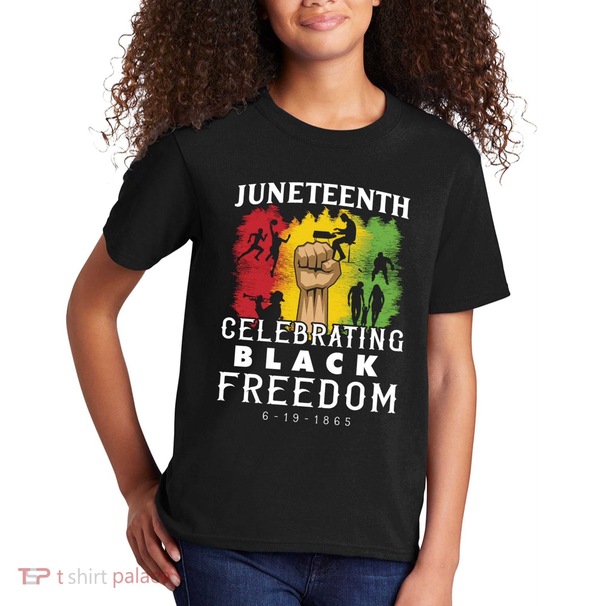 Juneteenth Celebrating Black Freedom 1865 Kids T-Shirt