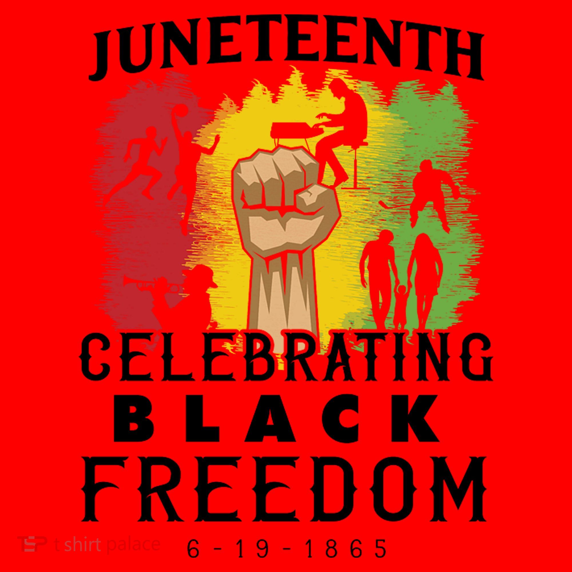 Juneteenth Celebrating Black Freedom 1865 Santa Hat
