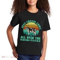 Just Chasin Cows All Over The Damn Place Cow Farmer Kids T-Shirt thumb 2