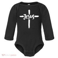 Jesus Cross Christianity Baby Long Sleeve Bodysuit thumb 0